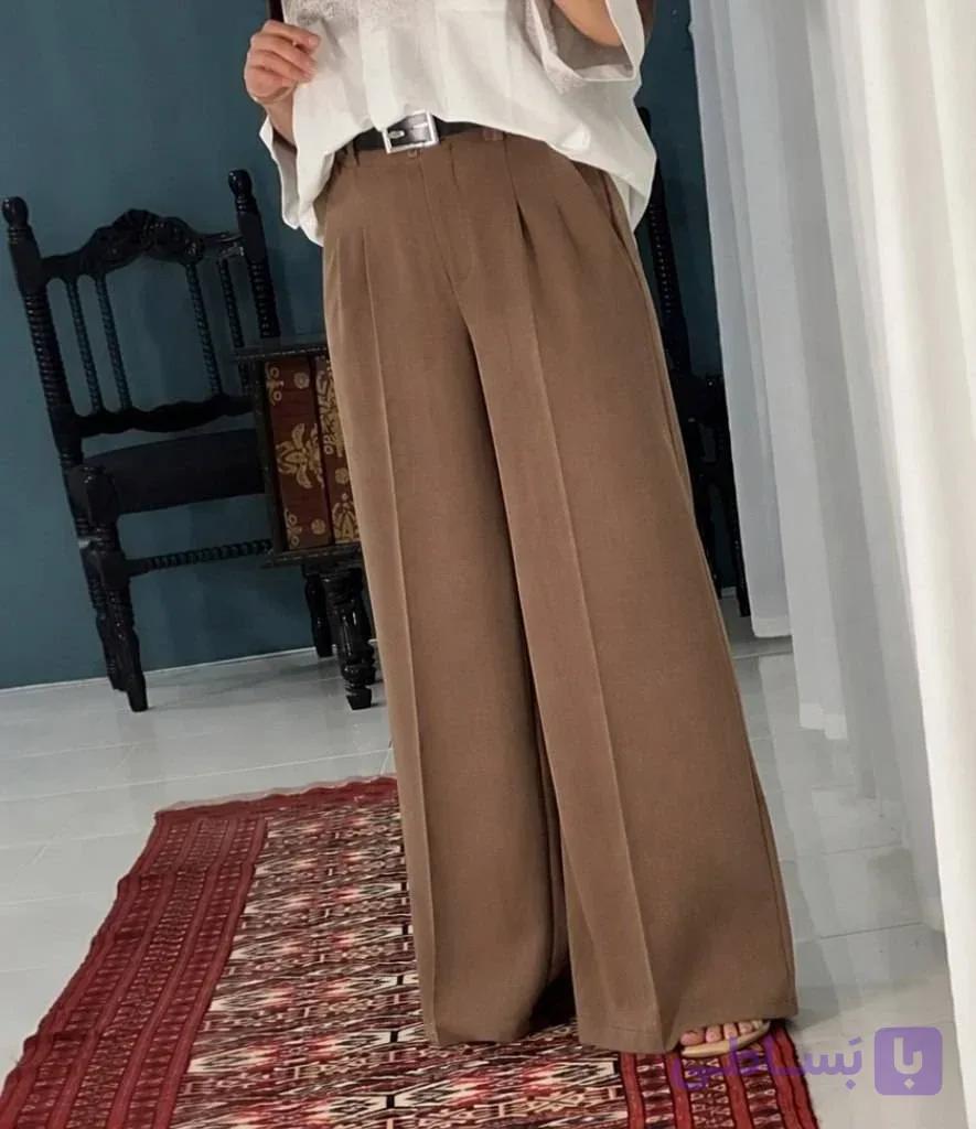 شلوار زنانه بگ جنس بزیاق ترند این روزا V2322541 — تصویر 1
