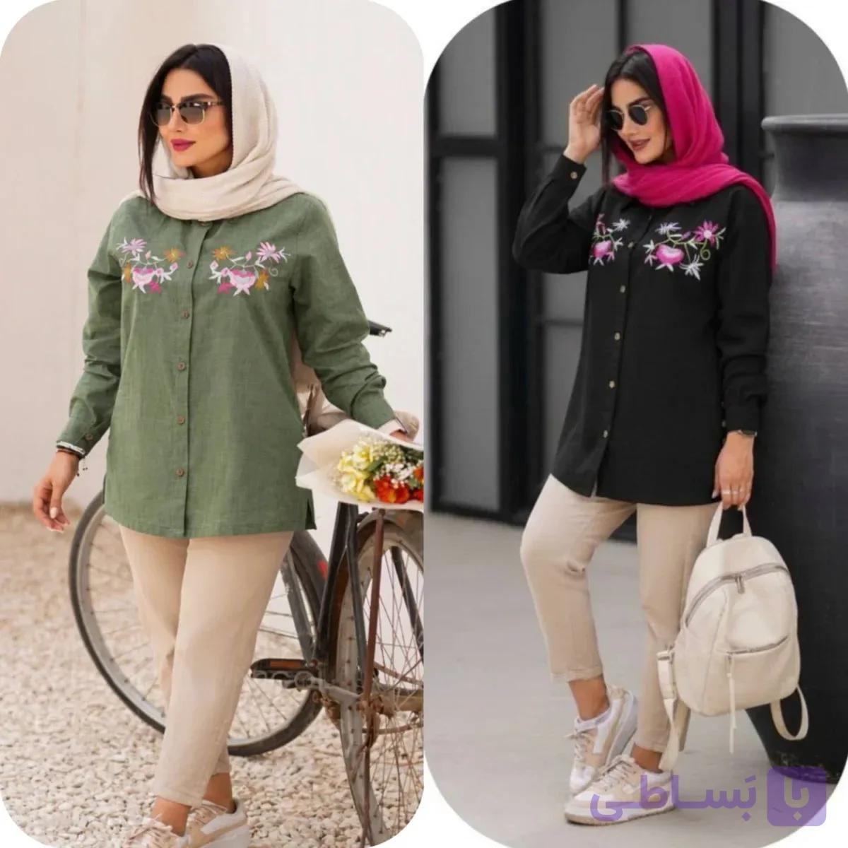 مانتو زنانه شیلا شانتون دارای سایز بندی و رنگبندی V52331 — تصویر 1