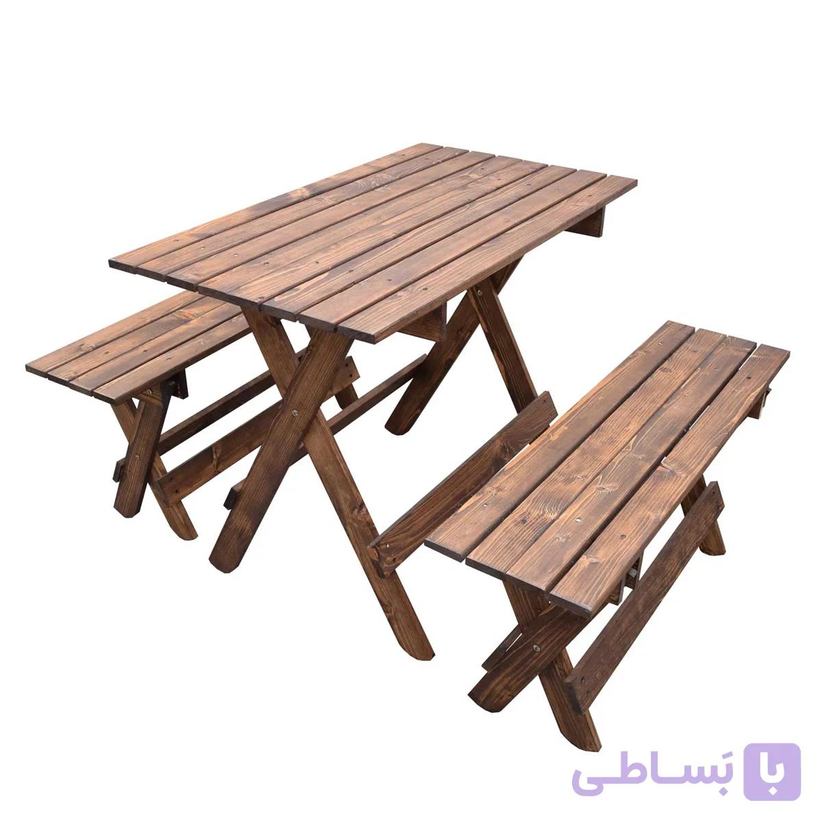 میز و نیمکت چهارنفره کد 011 — تصویر 1