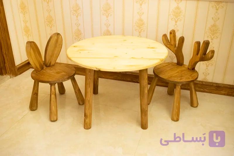 میز و صندلی چوبی کودک کد 045 — تصویر 1
