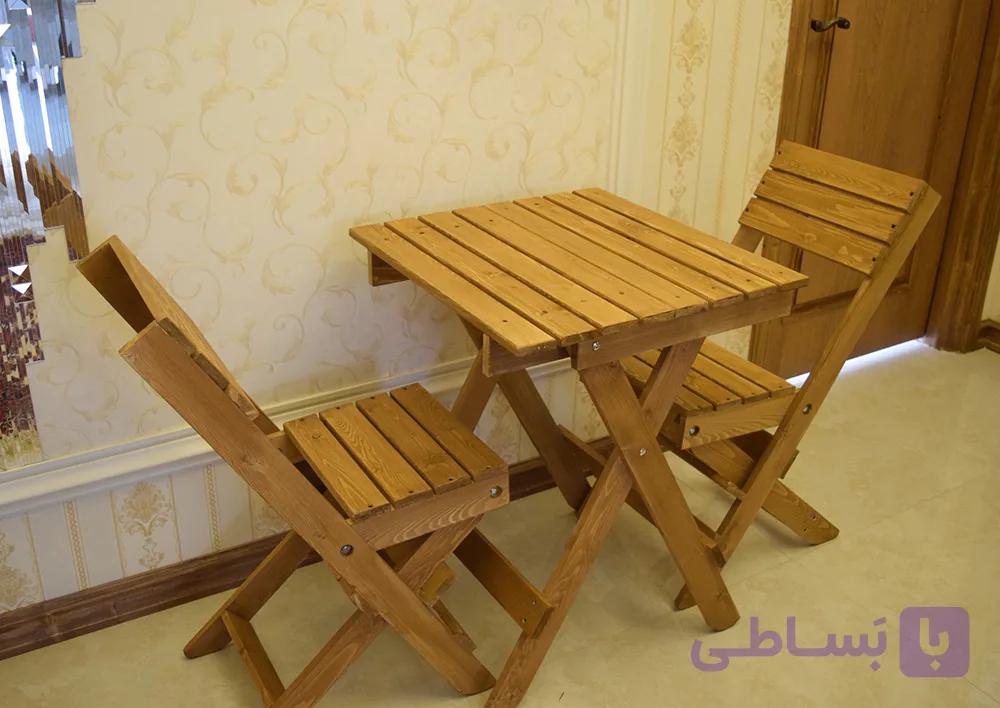 میز و صندلی چوبی تاشو مدل 003 — تصویر 1