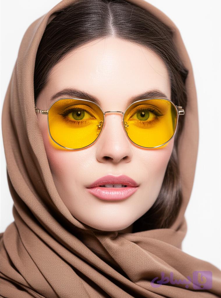 عینک شب فلزی گرد
