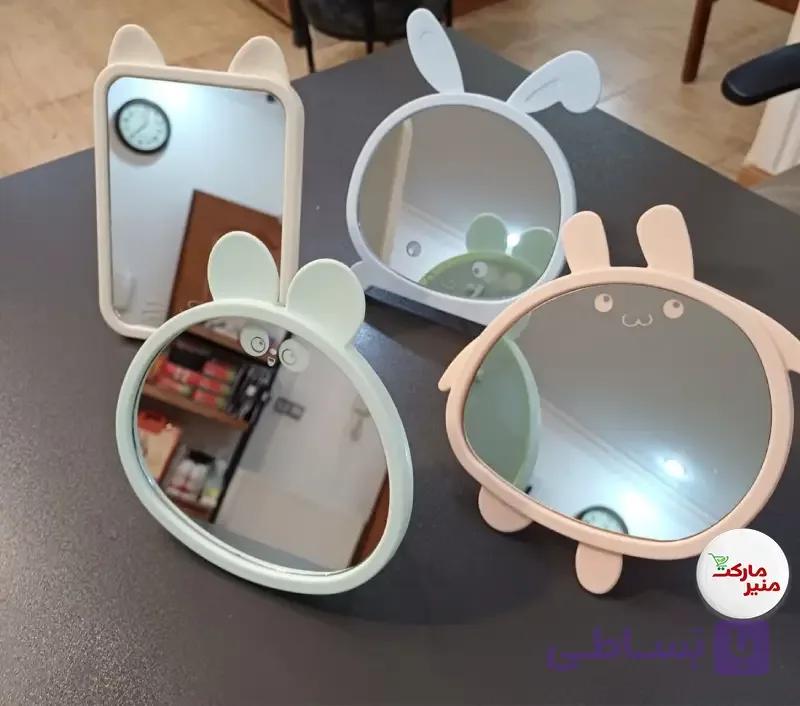 آینه پایه دار رومیزی آرایشی فانتزی — تصویر 1