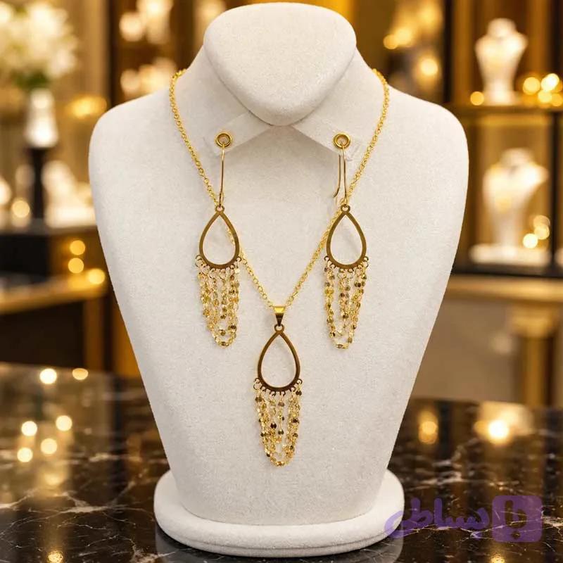 نیمست طلا مدل اشکی شرآبه