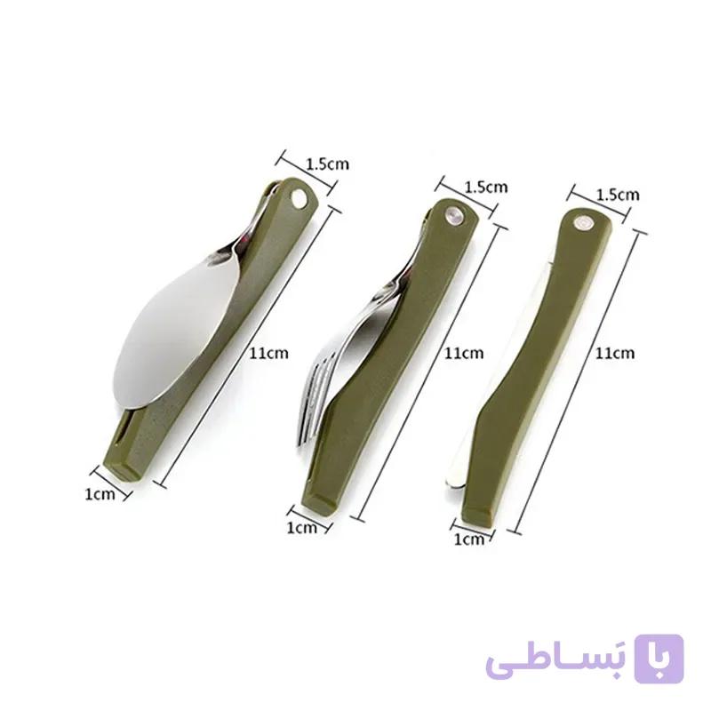 ست قاشق چنگال چاقو تاشو کد 2031 — تصویر 1