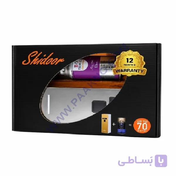دستگاه خوشبو کننده هوا شیدور shidoor تمام مشکی مدل LCD دار همراه با اسپری یدکی — تصویر 1