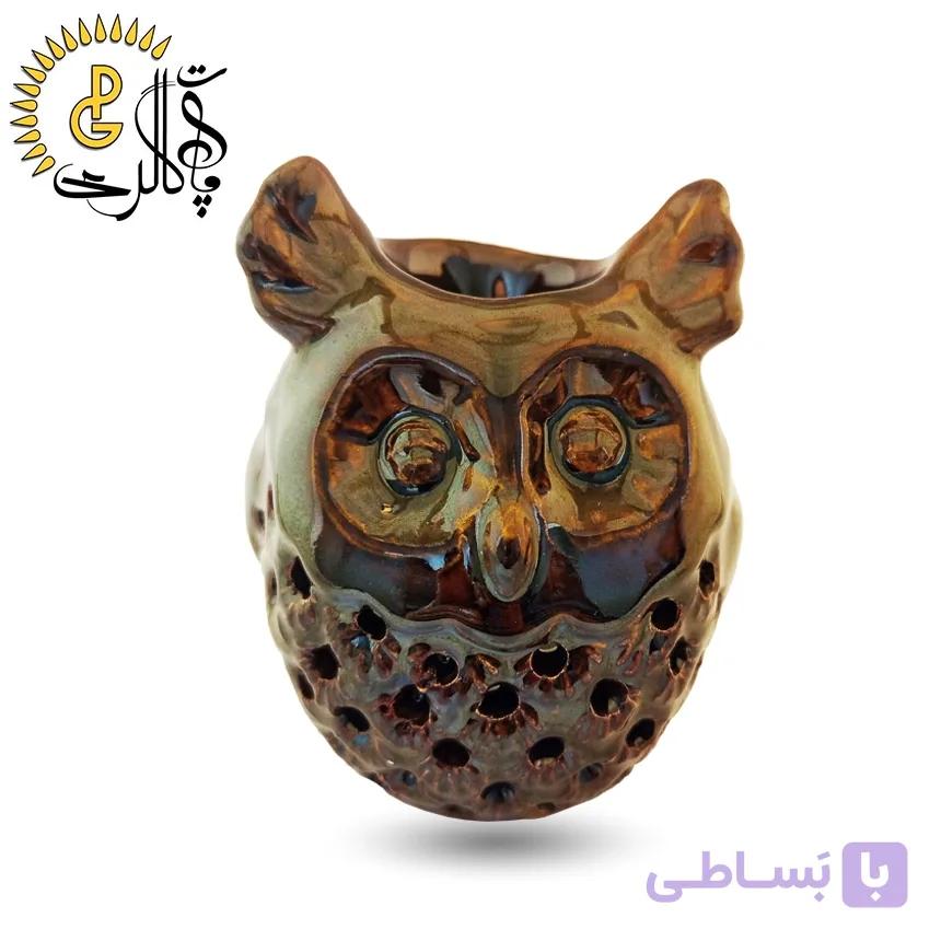 اسانس‌سوز سرامیکی طرح جغد کد 5567 — تصویر 1