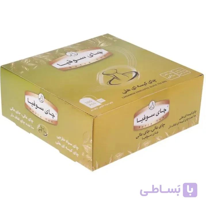 چای کیسه ای برند سوفیا 100 عددی هلی لفاف دار