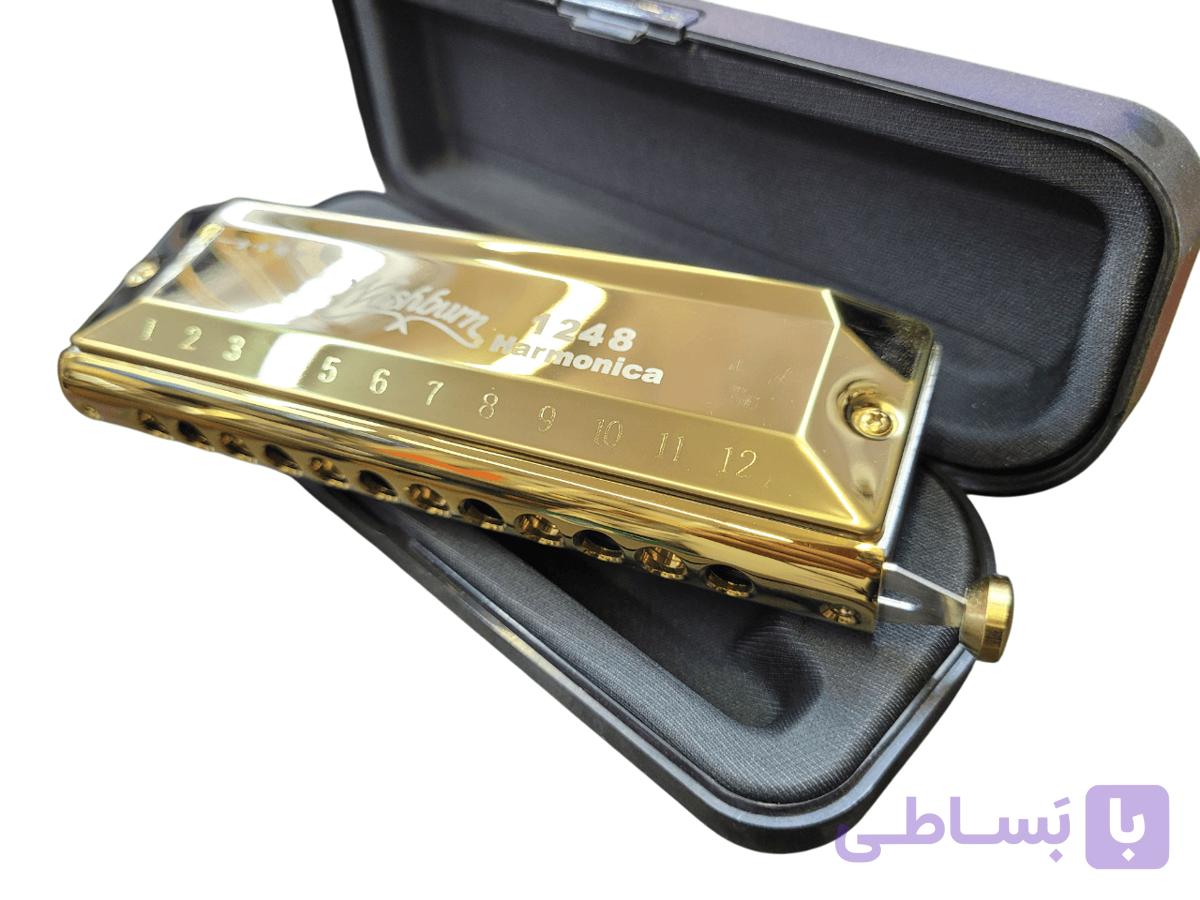 سازدهنی کروماتیک Washburn 1248 طلایی | خرید سازدهنی — تصویر 1