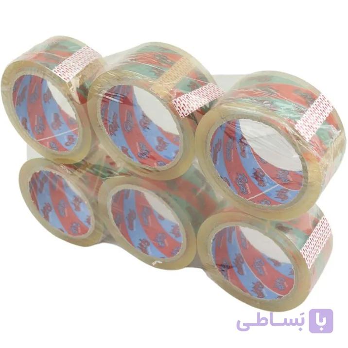 چسب پهن رابو دو رنگ 36 میکرون بسته 6 عددی