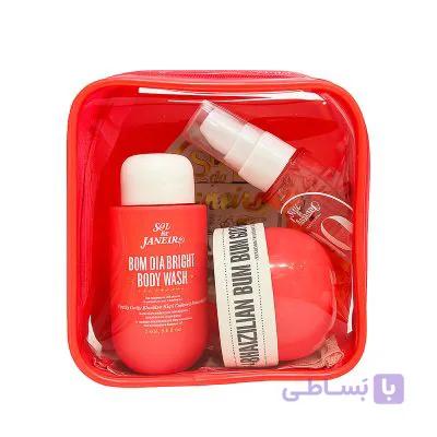پک مسافرتی بهداشتی سول د ژانیرو Sol de Janeiro Jet Set مدل Delicia Drench (دارای ۴ رنگ: صورتی، قرمز، زرد و آبی) — تصویر 1
