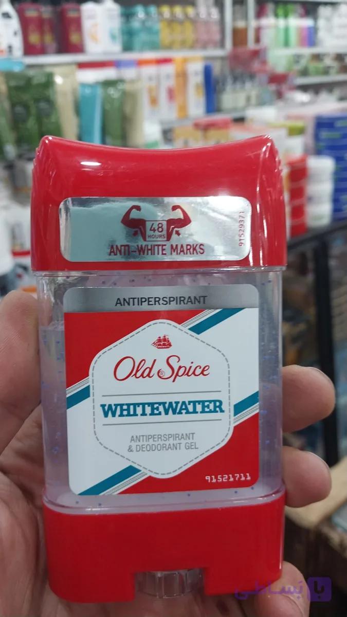 مام ژله ای ضد تعریق اولد اسپایس وایت واتر مردانه حاوی ریزدانه ۴۸ ساعته 70 میل Old Spice Whitewater Antiperspirant &amp; Deodorant Gel — تصویر 1