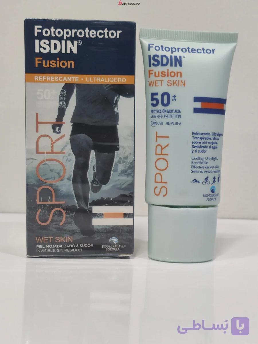 ضد آفتاب بی رنگ ورزشکارنSPORT+SPF50 fotoprotector ISDIN Fusion — تصویر 1