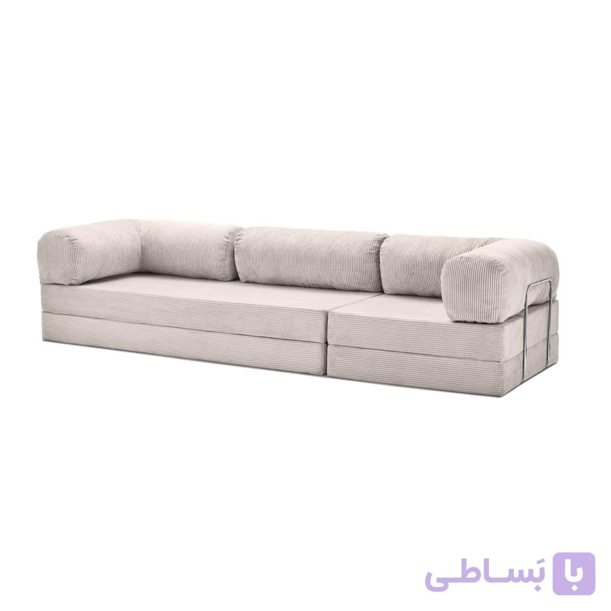 کاناپه چهار نفره تخت خواب شو مدل کمجا | مبل سبز