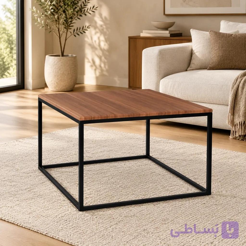 میز جلومبلی مربع مدرن مدل مینیمالم کد 422 — تصویر 1