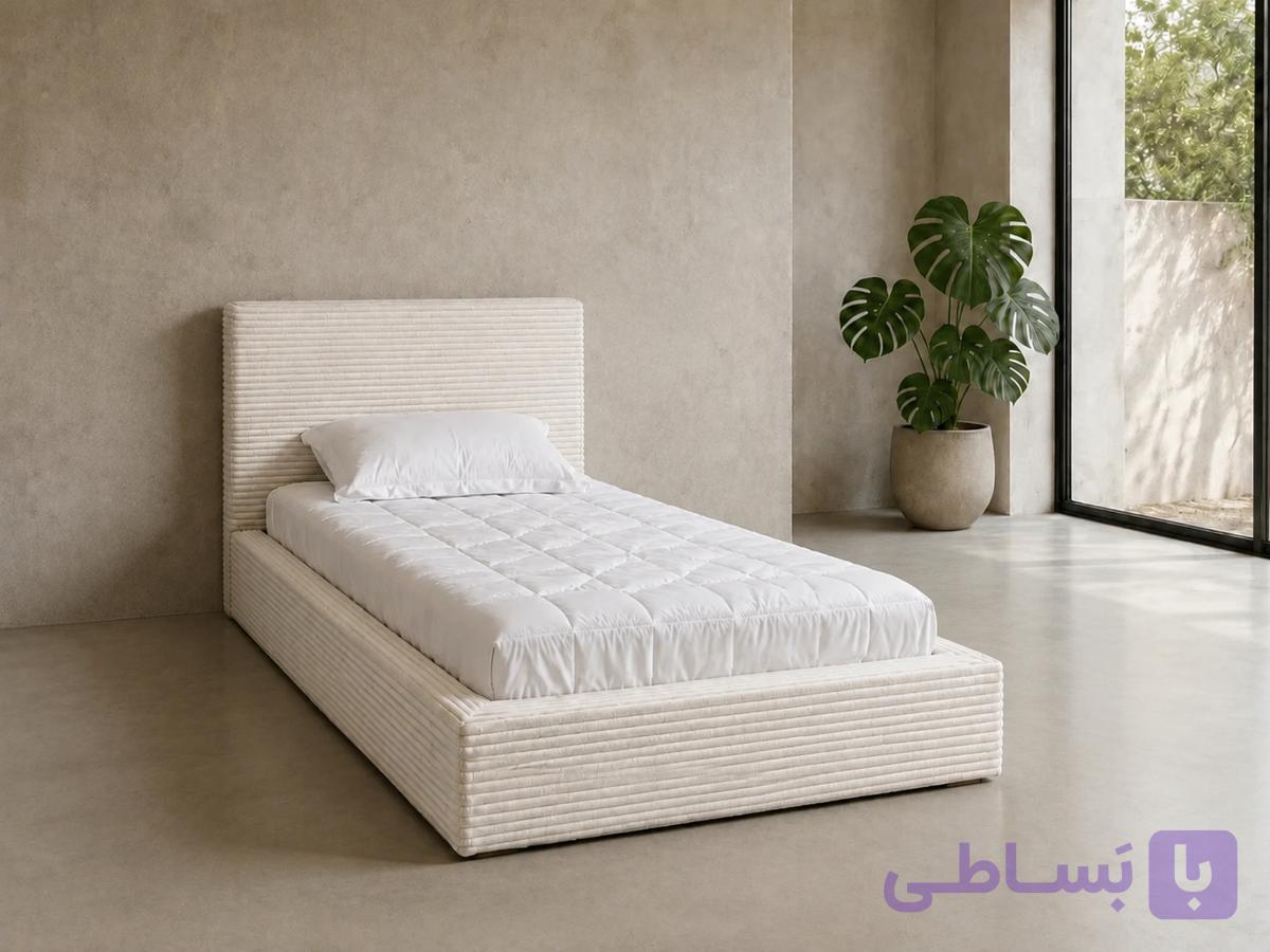 تخت خواب تمام فوم مدل مارشمالو تک نفره سایز 90 با قابلیت شستشو و طراحی مدرن دکوراش — تصویر 1