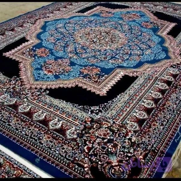 فرش حراجی۱۲متری طرح ۷۰۰شانه لوکس ابی پلی‌استر