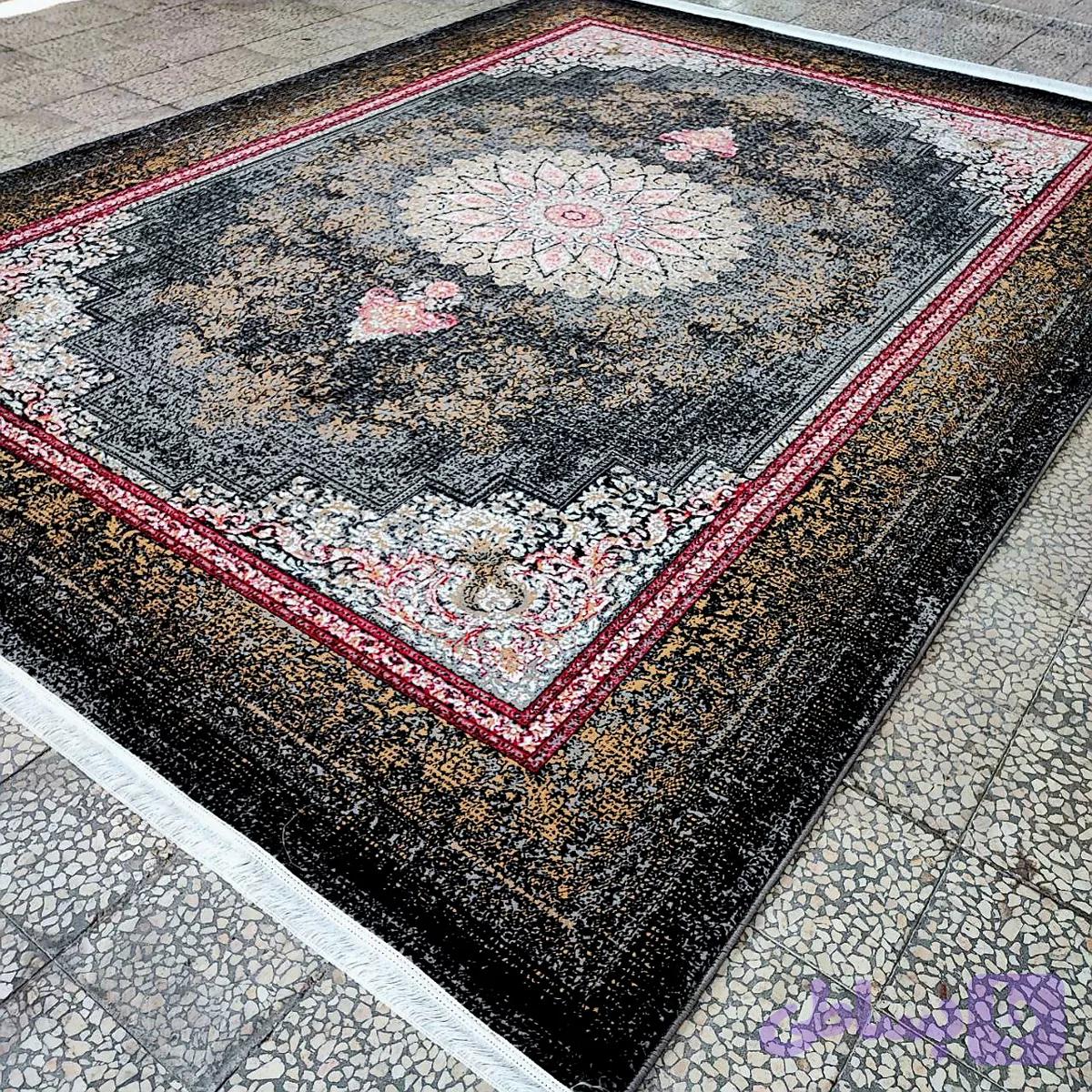 فرش طرح گیتا 700 شانه 1500 تراکم 4 متری فرش ضخیم.