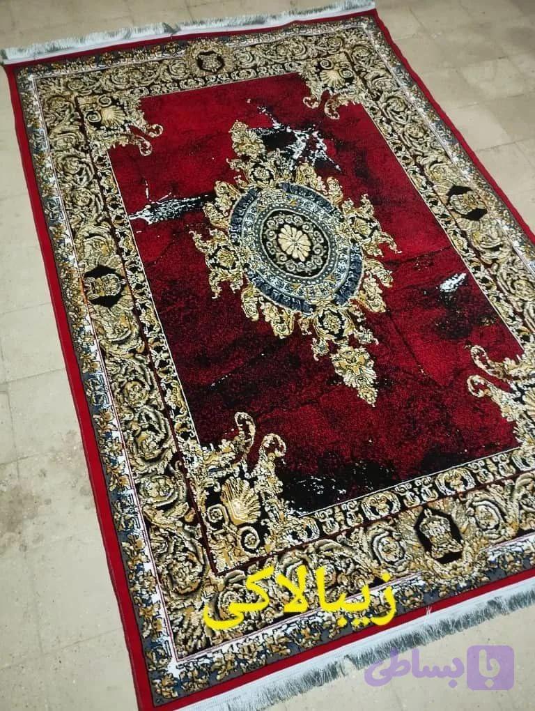 فرش طرح زیبا ۷۰۰شانه لاکی 12 متری فرش ارزان فرش ضخیم