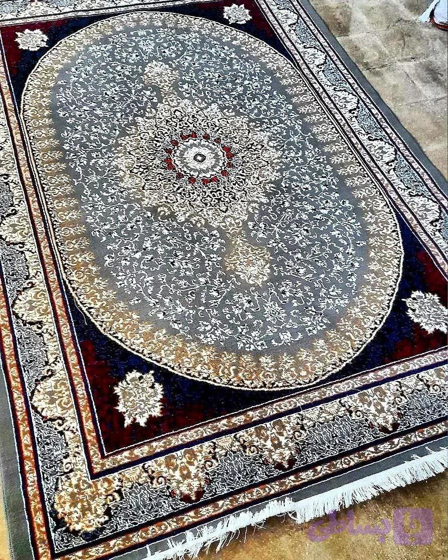 فرش طرح آیلار طوسی 700شانه 12متری حراجی