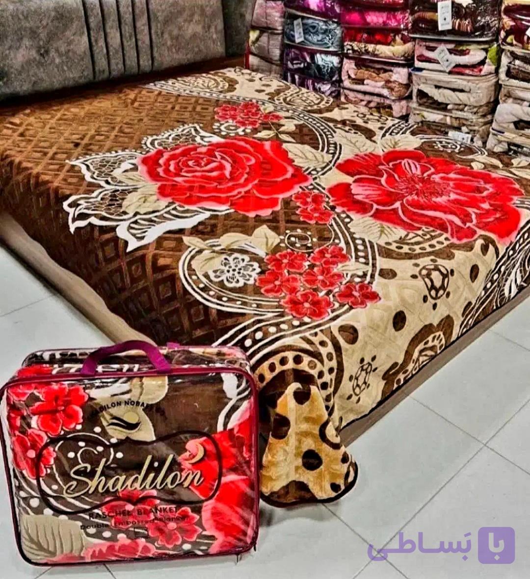 پتوی طرح گلبافت شادیلون ۲نفره