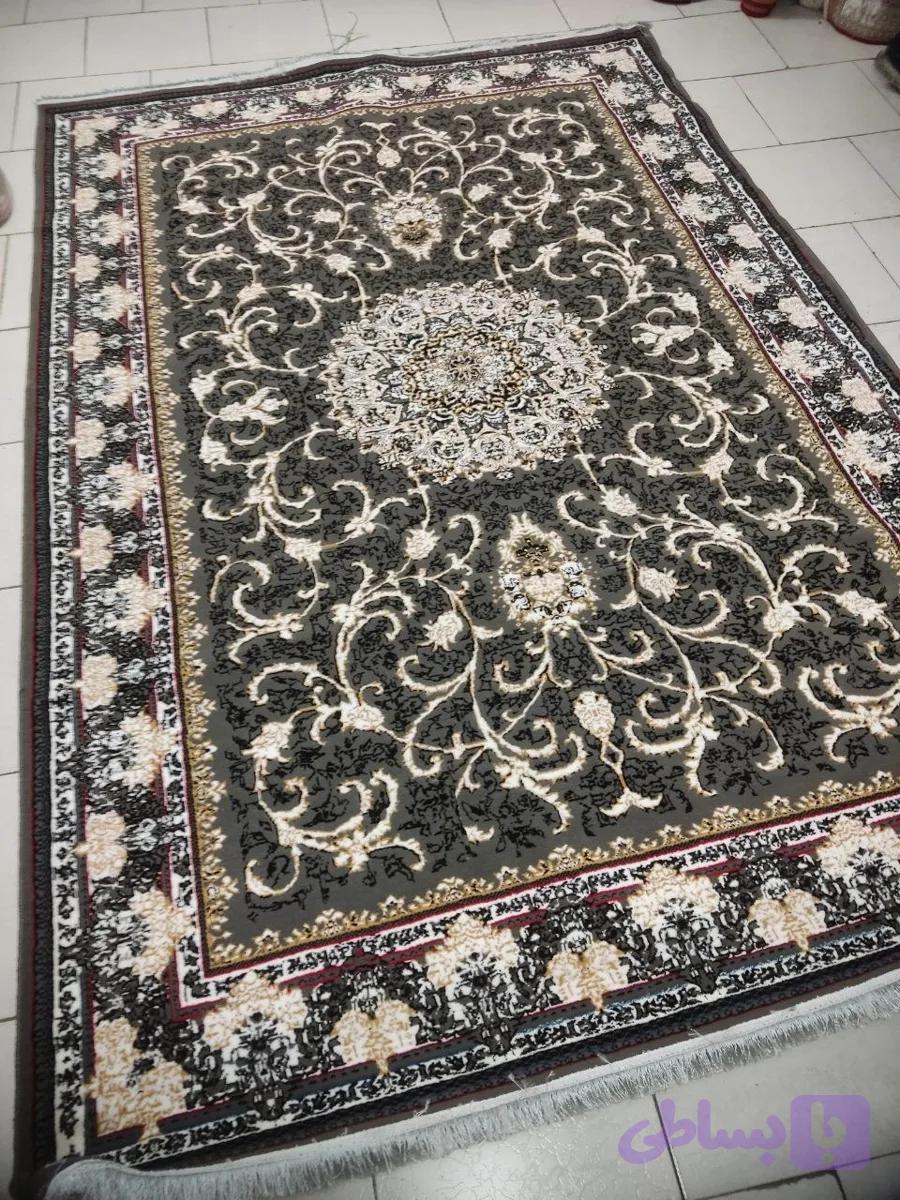 فرش طرح تلناز طوسی 700شانه 1500 تراکم 6 متری فرش ضخیم