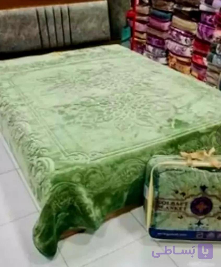 پتو 1 نفره طرح گلبافت روشا و گل برجسته