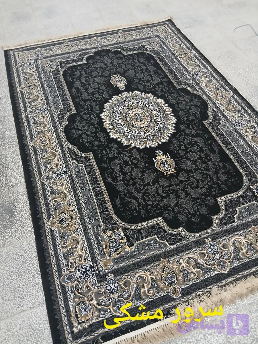 فرش طرح ۷۰۰ شانه آبی سرمه ای 9 متری فرش ارزان