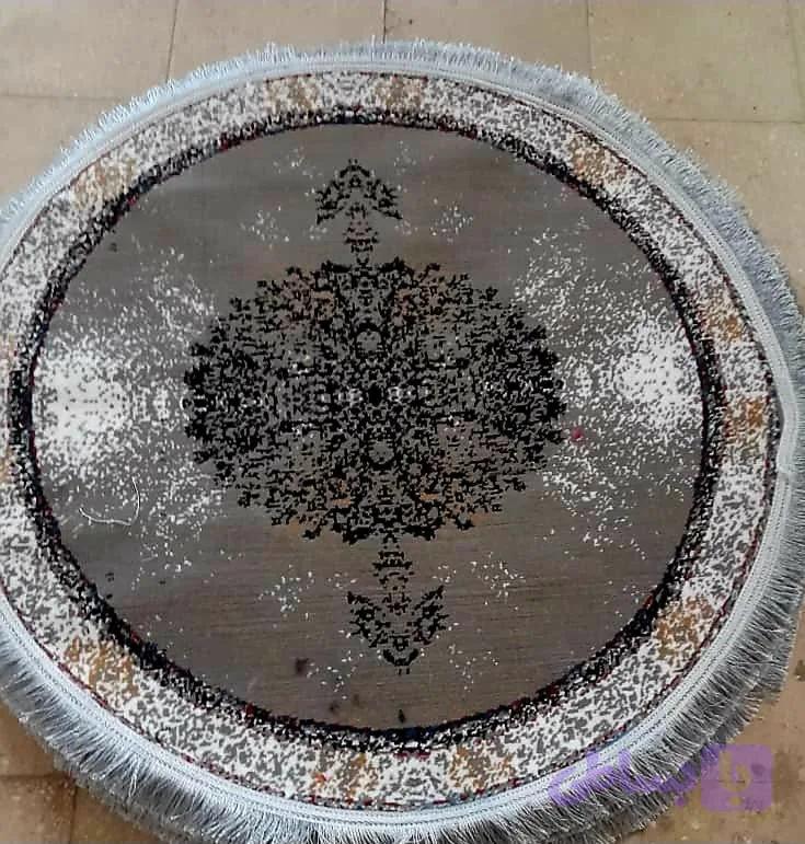 قالیچه حراجی گرد ۱ ×۱ کاشانه طرح ۷۰۰شانه