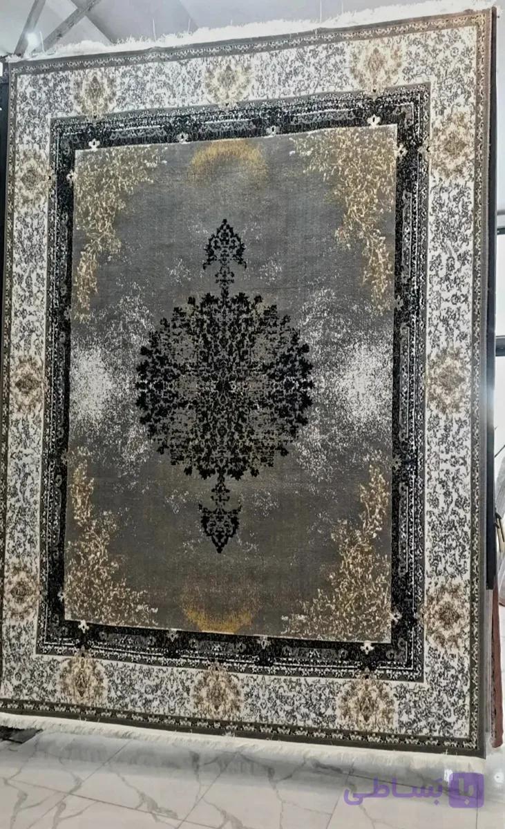 فرش قالیچه گرد۱×۱ کاشان طرح۷۰۰شانه