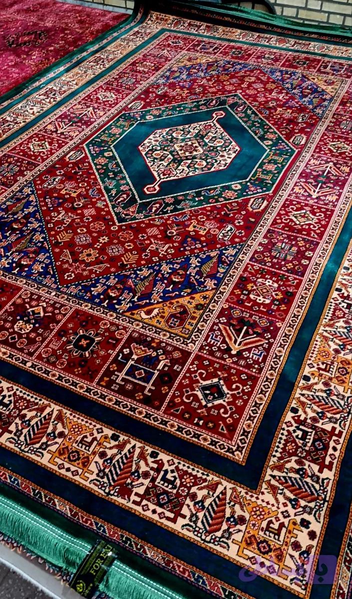 فرش ماشینی مدرن یشمی۶متری ۷۰۰شانه سنگین حراجی