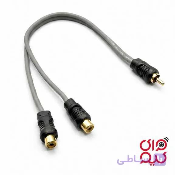 تبدیل RCA دو سر نر و یک سر ماده | اسپلیتر صدای آرسی‌ای