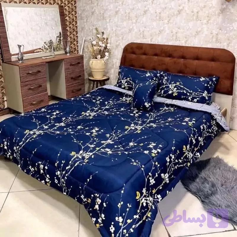 روتختی دو نفره میکرو نخ (پارچه تایلندی) طرح گل انداز