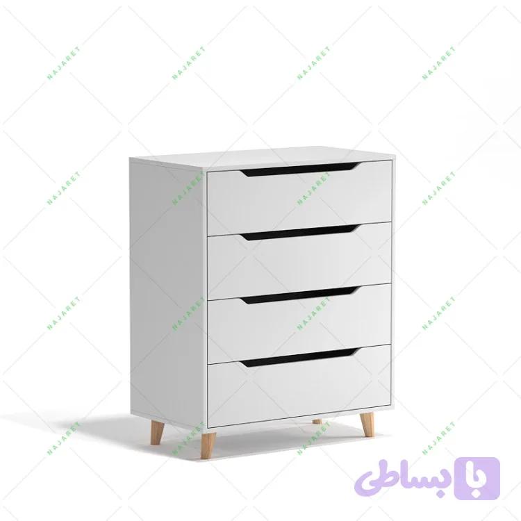 دراور ۴ کشو پایه دار مدل DR012 از ملامینه — تصویر 1