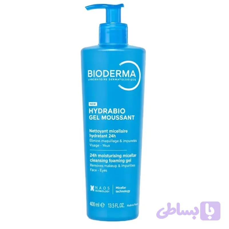 ژل شستشوی صورت بایودرما مدل Hydrabio Gel Moussant حجم 400 میلی لیتر — تصویر 1