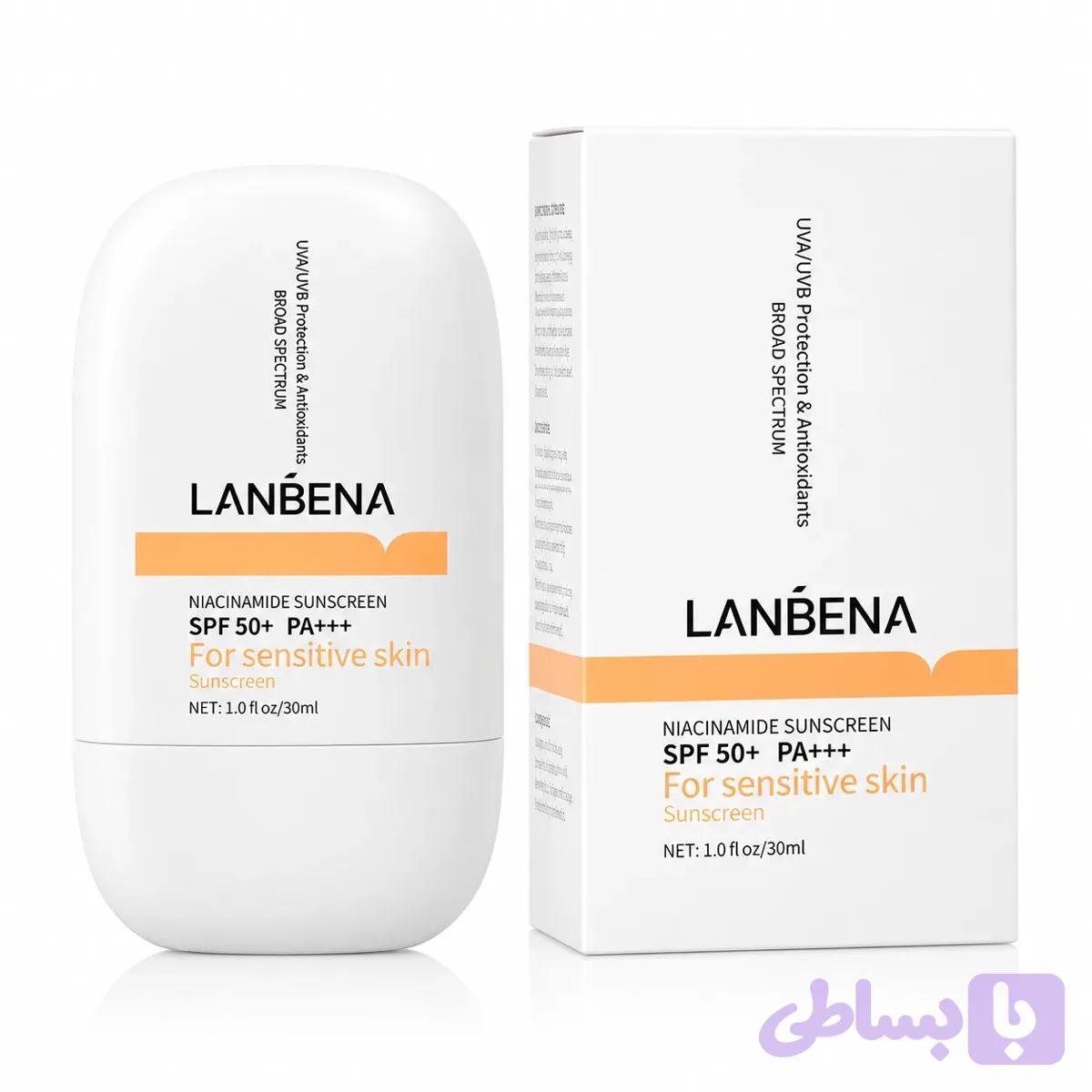 کرم ضدآفتاب نیاسینامید لانبنا LANBENA SPF 50+ مناسب پوست حساس حجم 30 میلی لیتر — تصویر 1