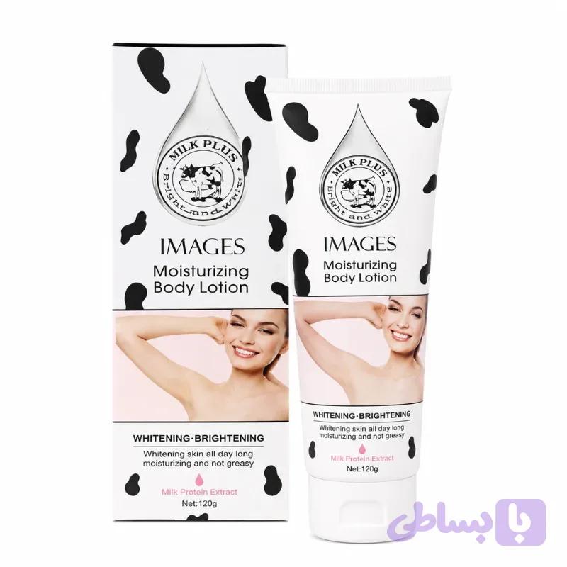 لوسیون روشن کننده بدن ایمیجز IMAGES مدل Milk Plus حجم 120 گرم — تصویر 1