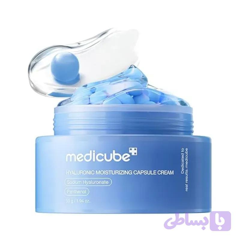 کرم آبرسان و مرطوب کننده کپسولی هیالورونیک اسید مدی کیوب حجم 55 میلی لیتر — تصویر 1