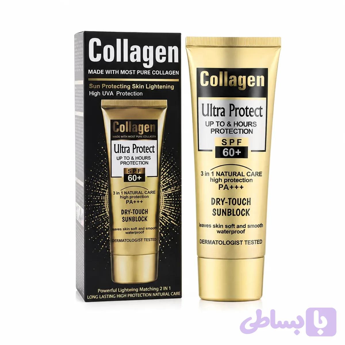 کرم ضد آفتاب بدون رنگ وکالی مدل کلاژن Ultra Protect SPF 60 حجم ۱۳۰ میلی لیتر — تصویر 1