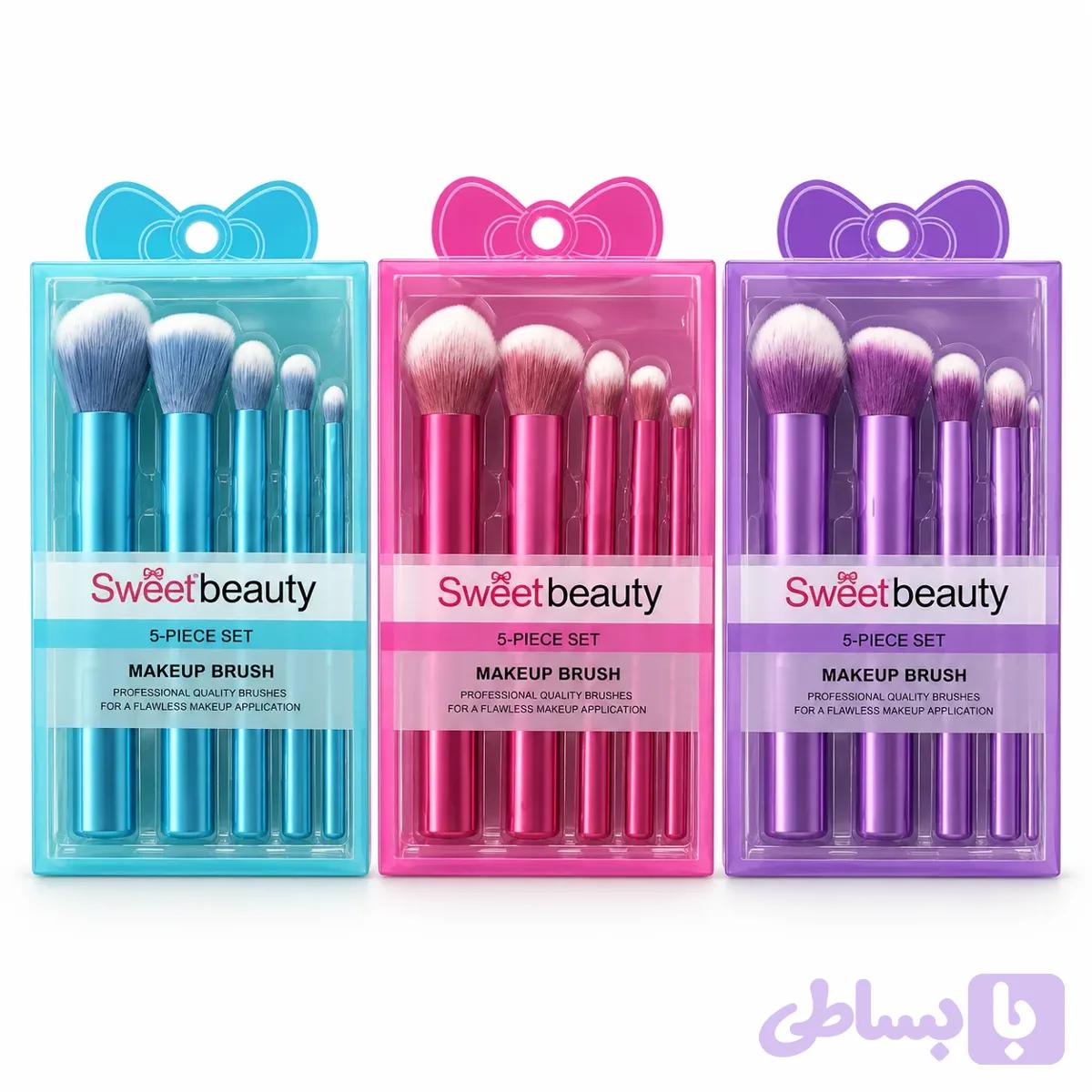 ست براش آرایشی 5 تکه سوییت بیوتی Sweet Beauty — تصویر 1