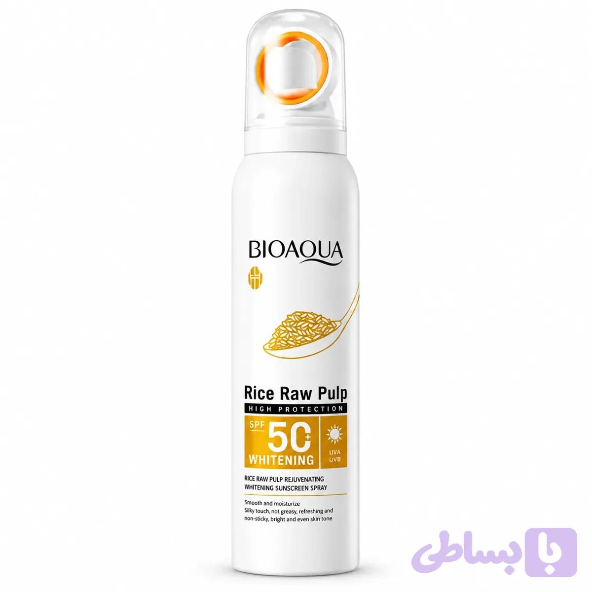 اسپری ضد آفتاب و روشن کننده برنج بیوآکوا BIOAQUA SPF 50+ حجم 150 میلی لیتر — تصویر 1
