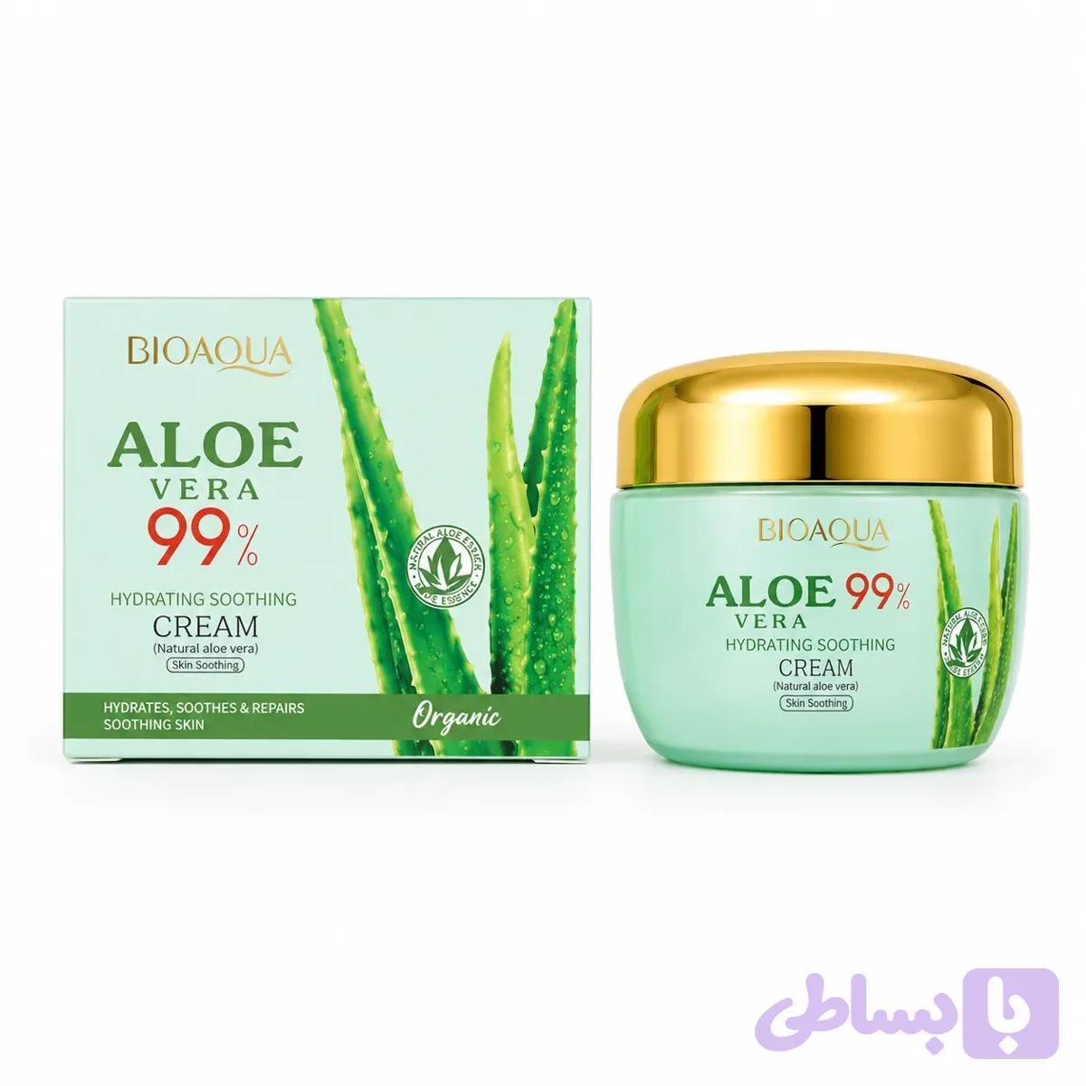 کرم آبرسان کاسه ای آلوئه ورا بیوآکوا BIOAQUA حجم 50 میلی لیتر — تصویر 1