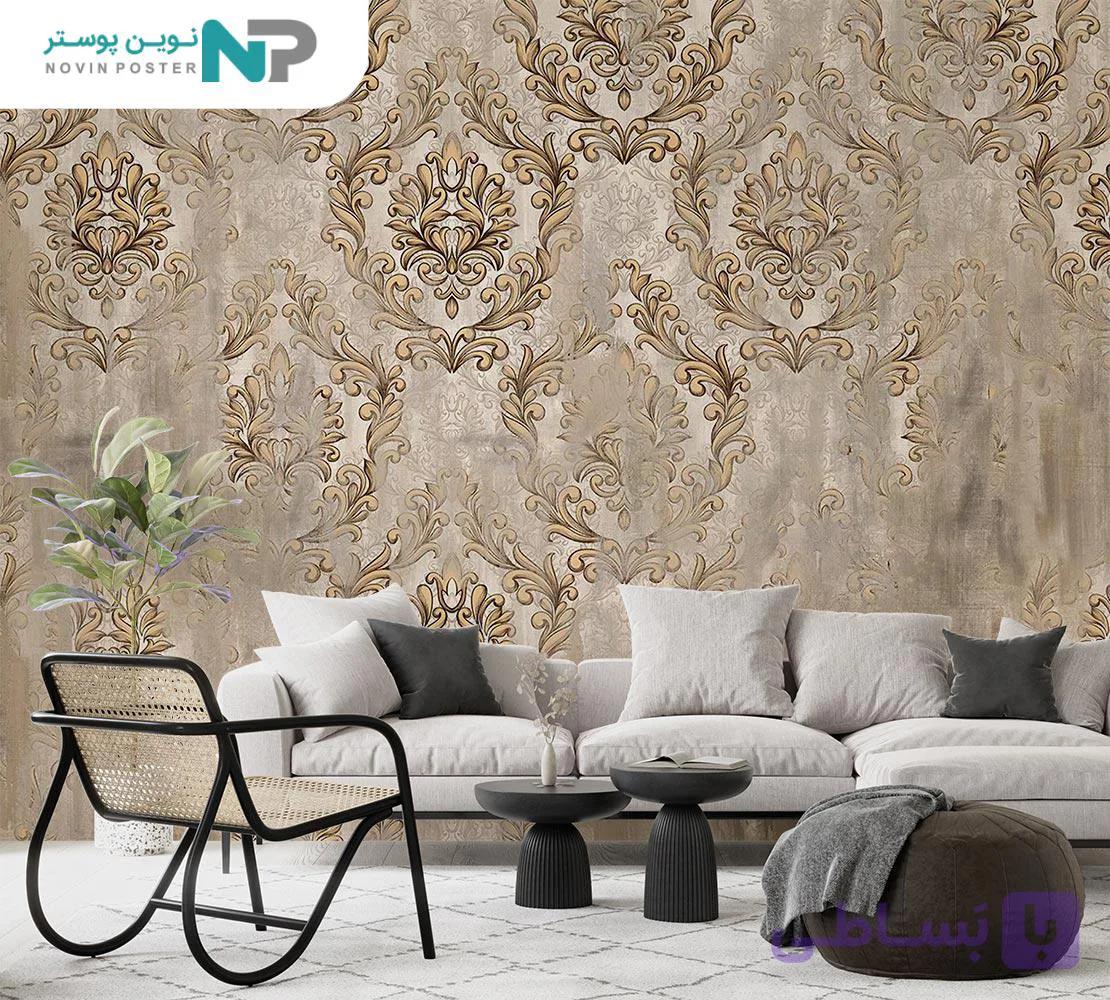 کاغذ دیواری داماسک لاکچری 11013700 — تصویر 1