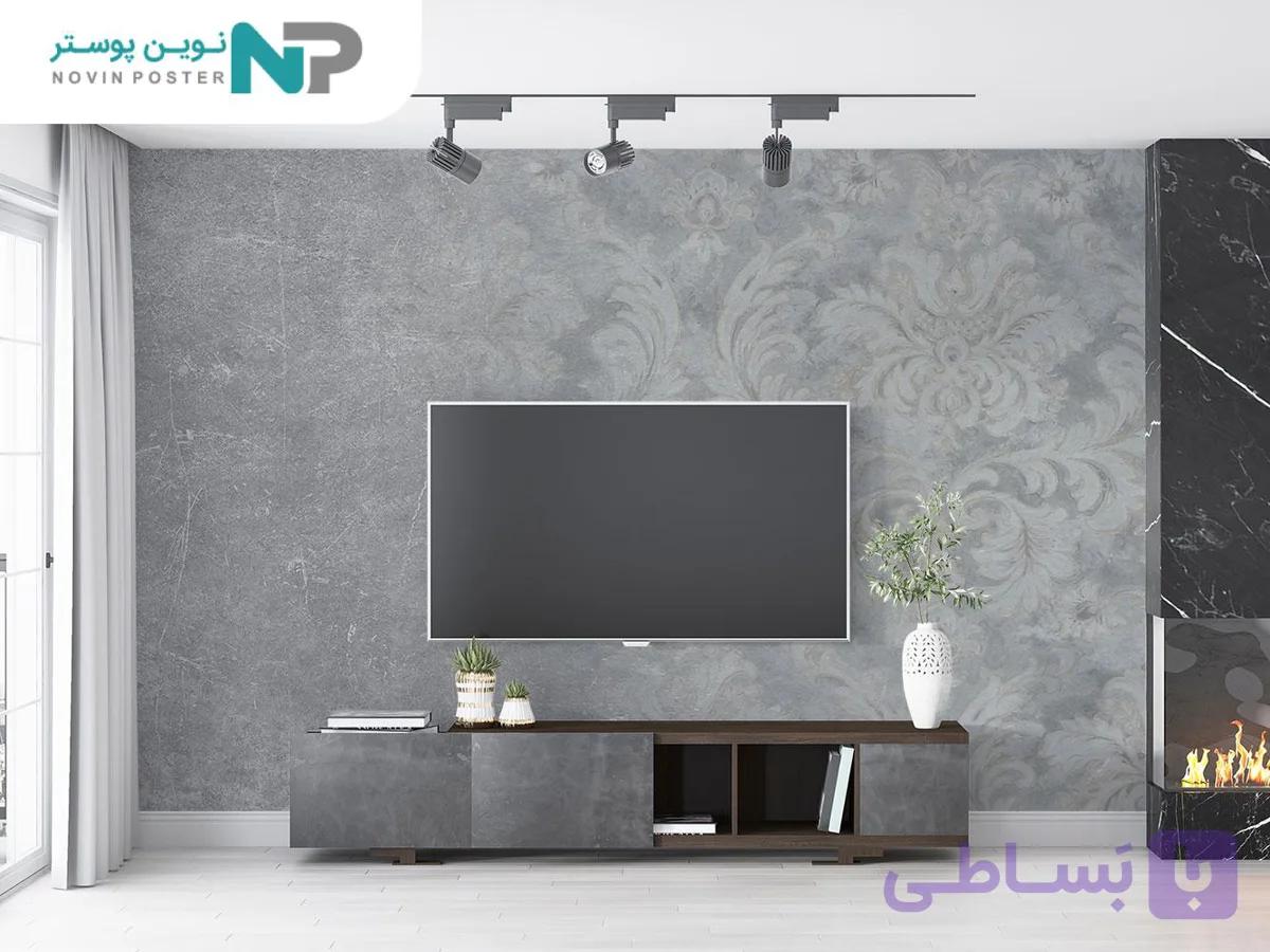 کاغذ دیواری تک گل داماسک 10070130 — تصویر 1
