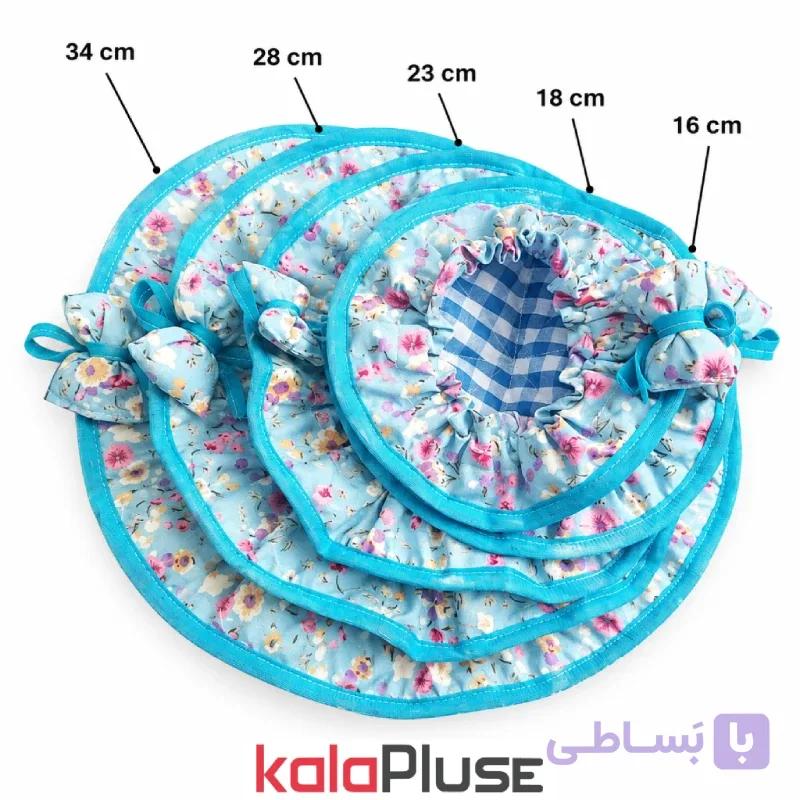 ست دم کنی 5 تکه نخی طرح گل لوبلیا