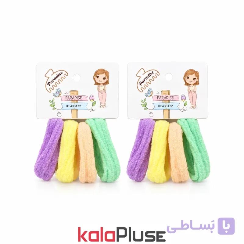 کش مو حوله ای رنگ پاستیلی پک 4 عددی