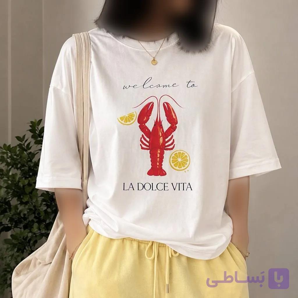 تیشرت طرحدار خرچنگ — تصویر 1