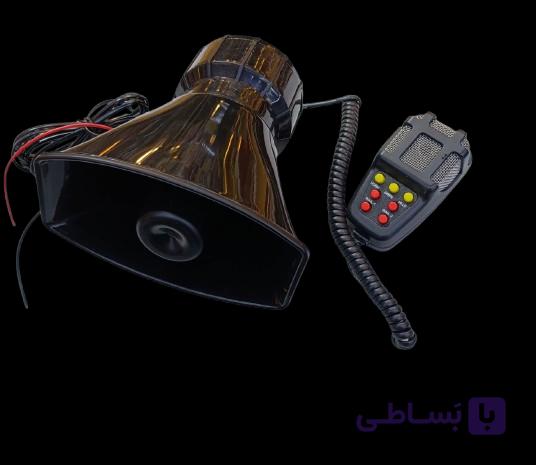 آژیر پلیسی چندکاره مدل 7 کلید با میکروفون داخلی و صدای فوق‌قدرت‌مند