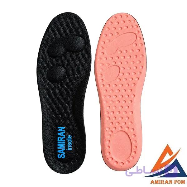 کفی کفش پلی یورتان زنانه با روی چرم مدل 5414