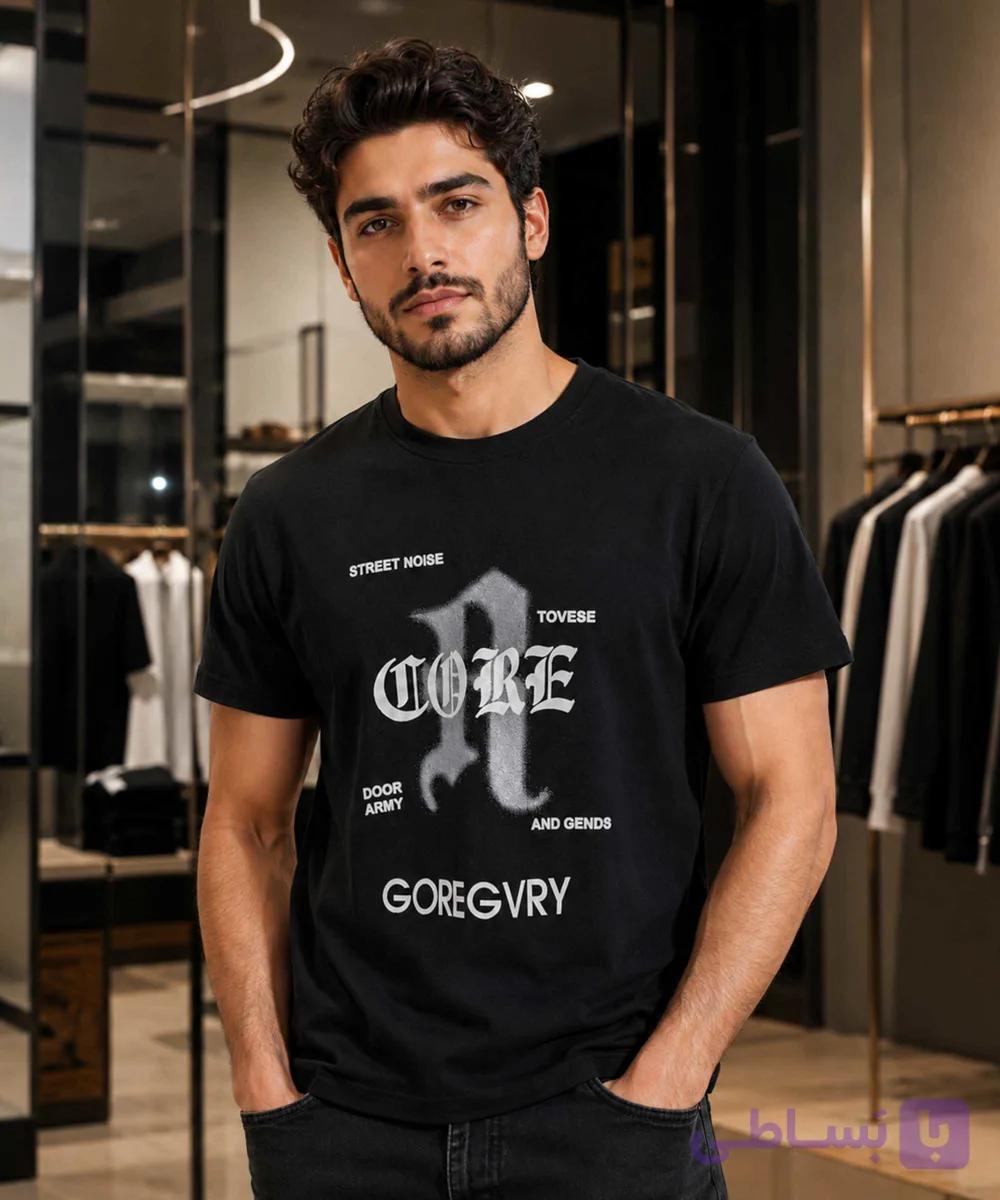 تیشرت نیمه آستین مردانه مدل GR